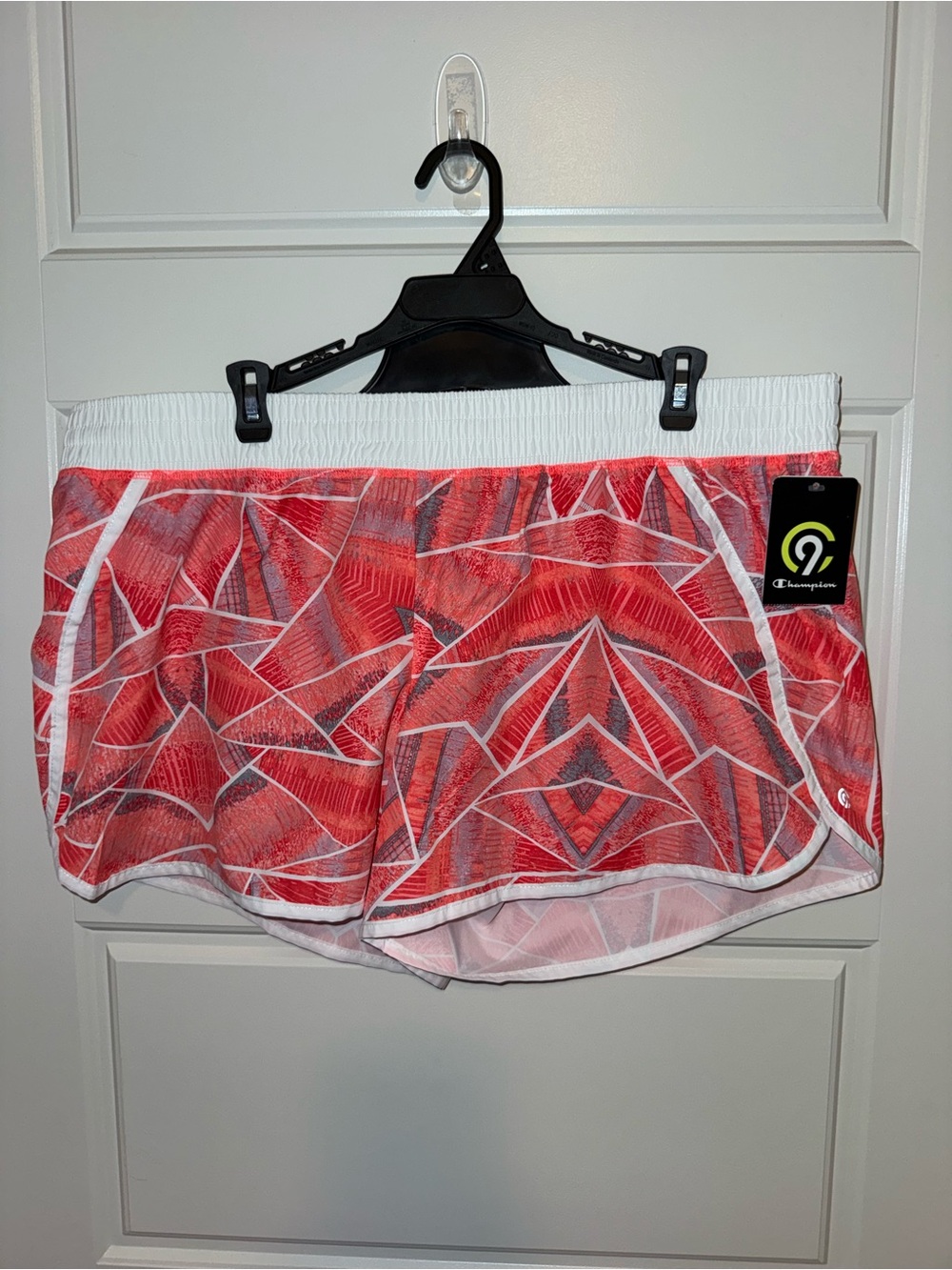 Champion Red and White Patterned Athletic Shorts